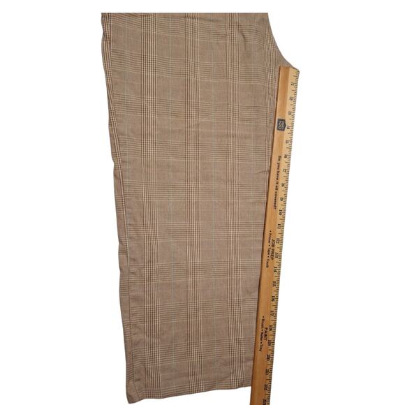 Cato Glen Check Capri Pants Women’s Size 14 – Tan Beige Preppy Corpcore Casual - Picture 4 of 9